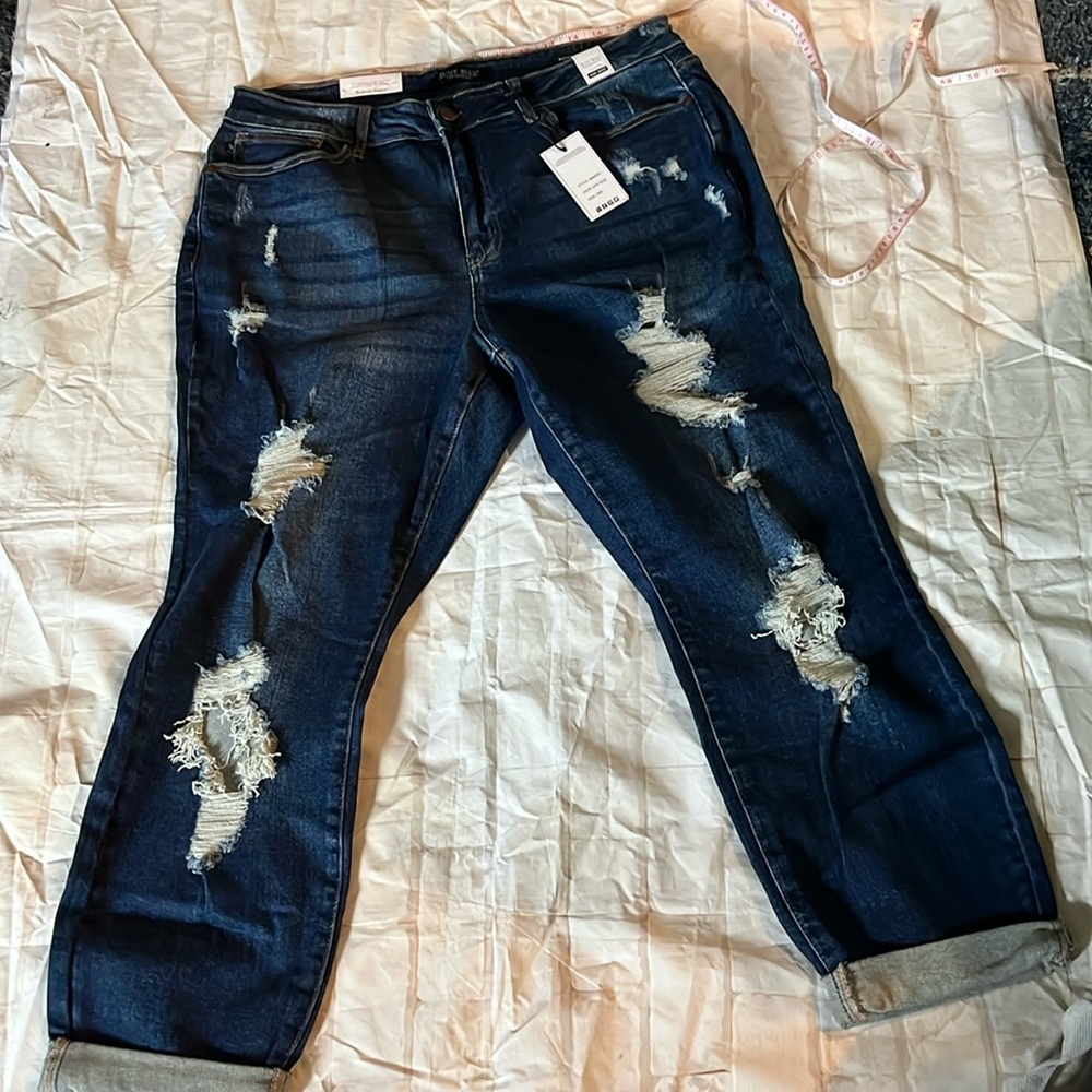 Judy Blues distress size 18 Boyfriend’s fit New